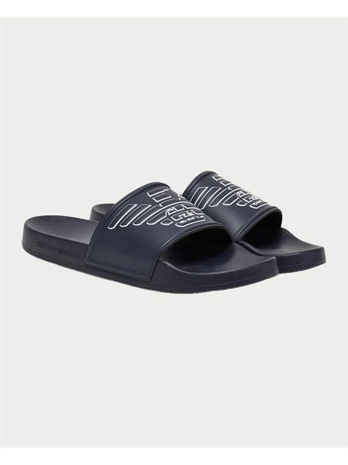 Sliders uomo Emporio Armani con maxi logo EMPORIO ARMANI | XVPS11-XR273K578